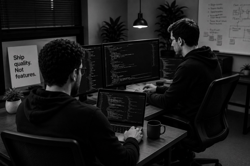 Working alongside an in-house team on a shared surface